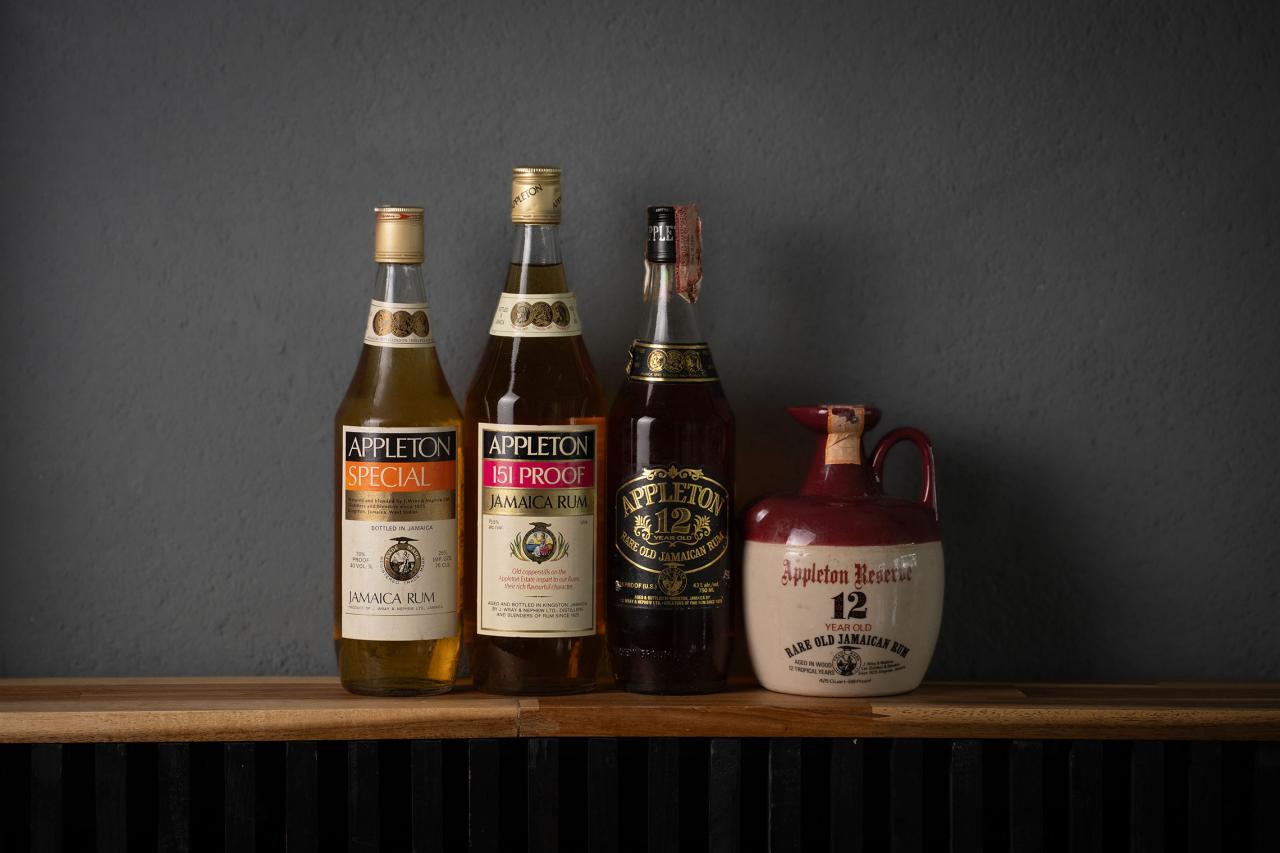 Old Appleton Estate Rum Bottles