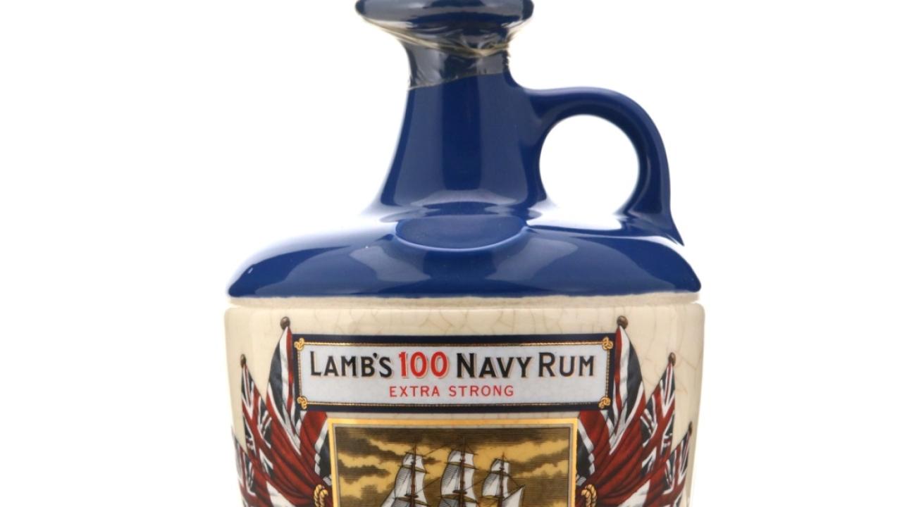 Lamb's 100 Navy Rum Extra Strong - H.M.S Victory Decanter Rum