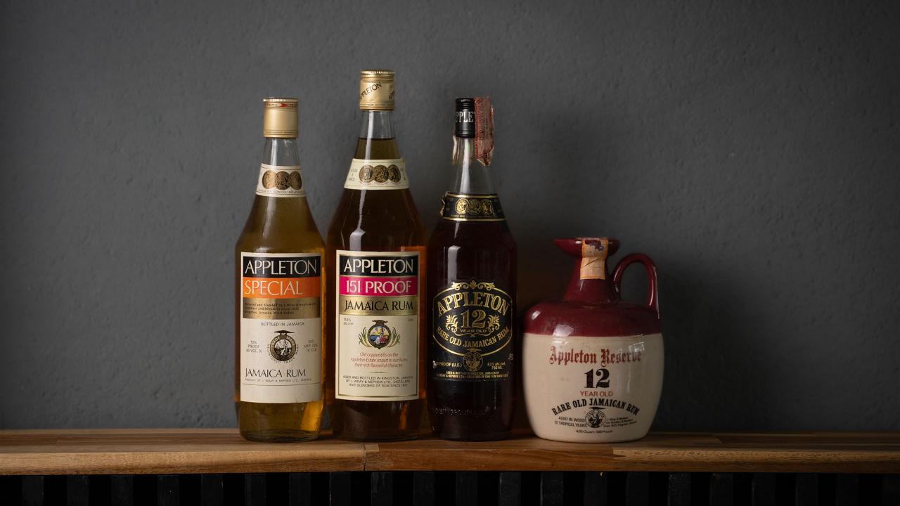 Old Appleton Estate Rum Bottles