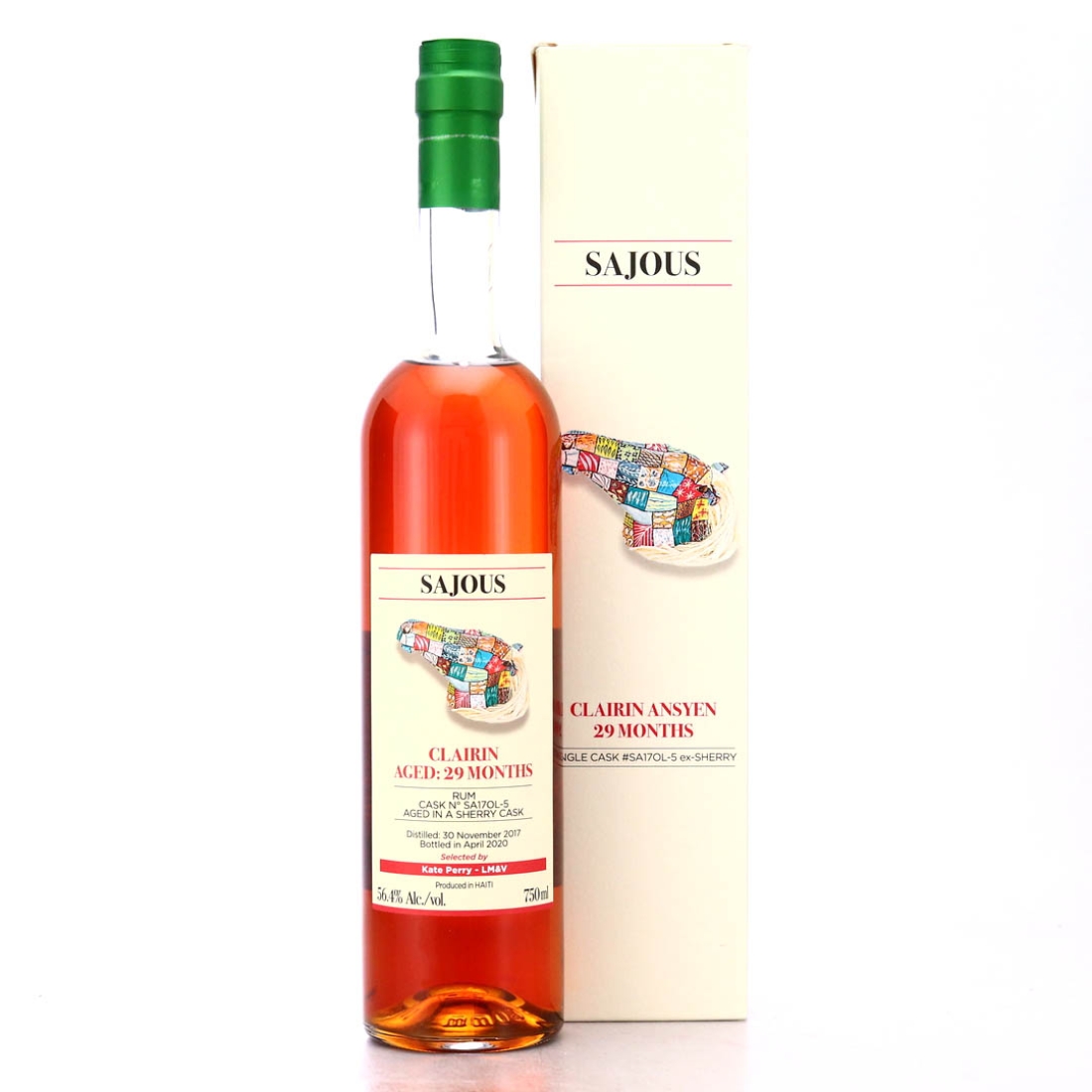 Sajous 2017 Single ex-Sherry Cask 29 Month Old Clairin Ansyen 75cl / Kate Perry - US Import