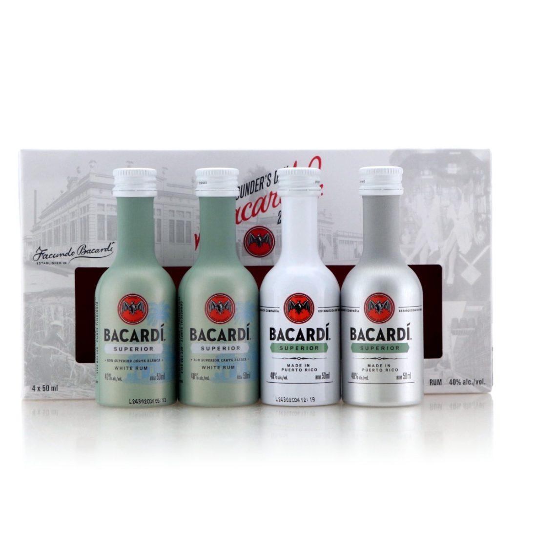 Image for Bacardi Superior Miniature Gift Pack 4 x 5cl / Founder's Day 2025