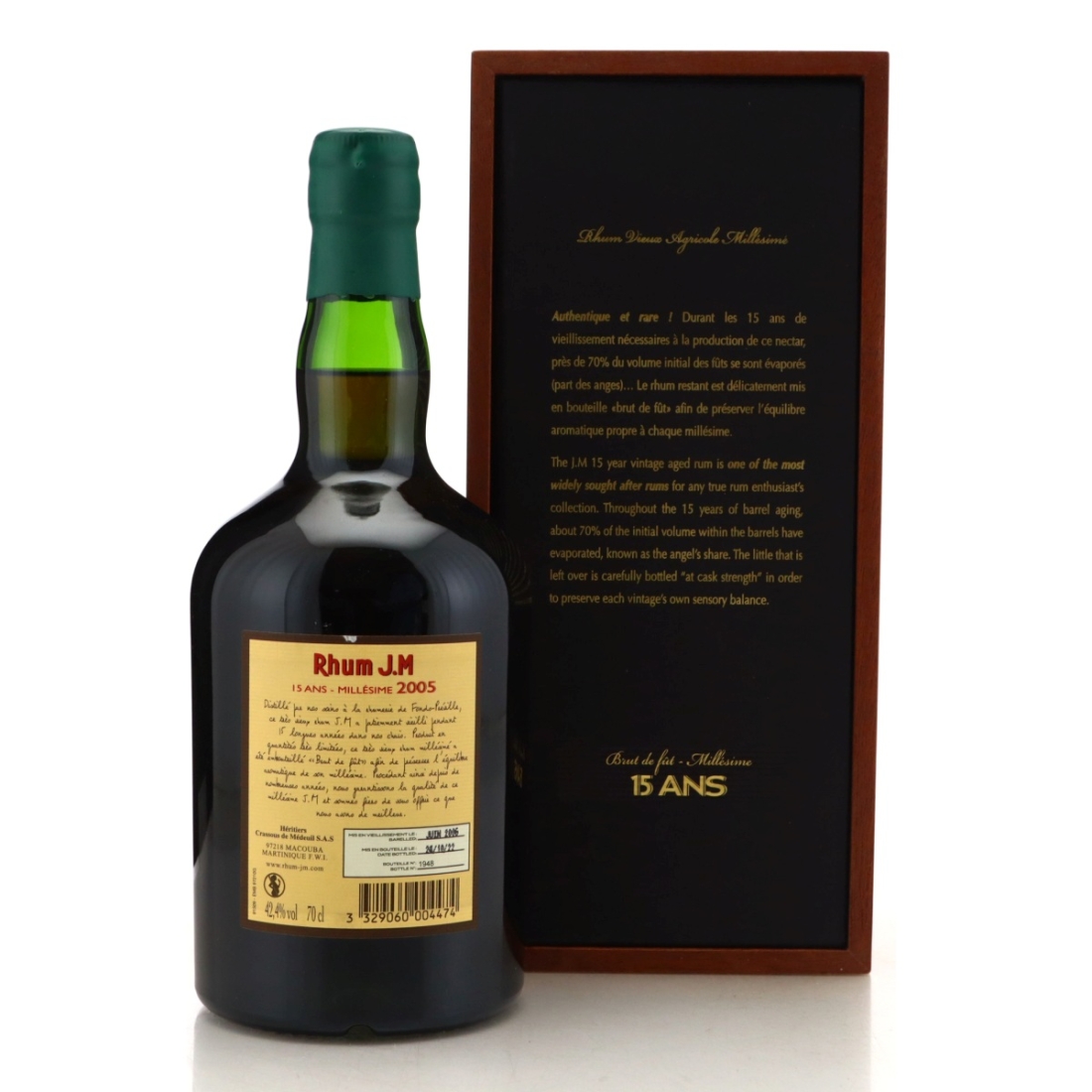 Image for Rhum J.M 2005 Rhum Vieux 15 Year Old