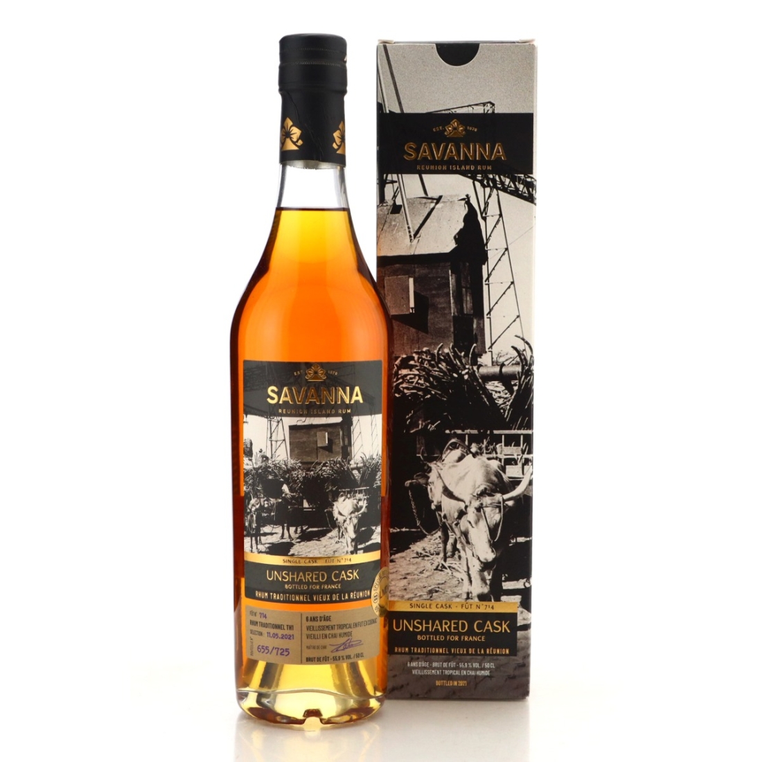 Image for Savanna Traditionnel 6 Year Old Single Cognac Cask #714 50cl -   65th Anniversary
