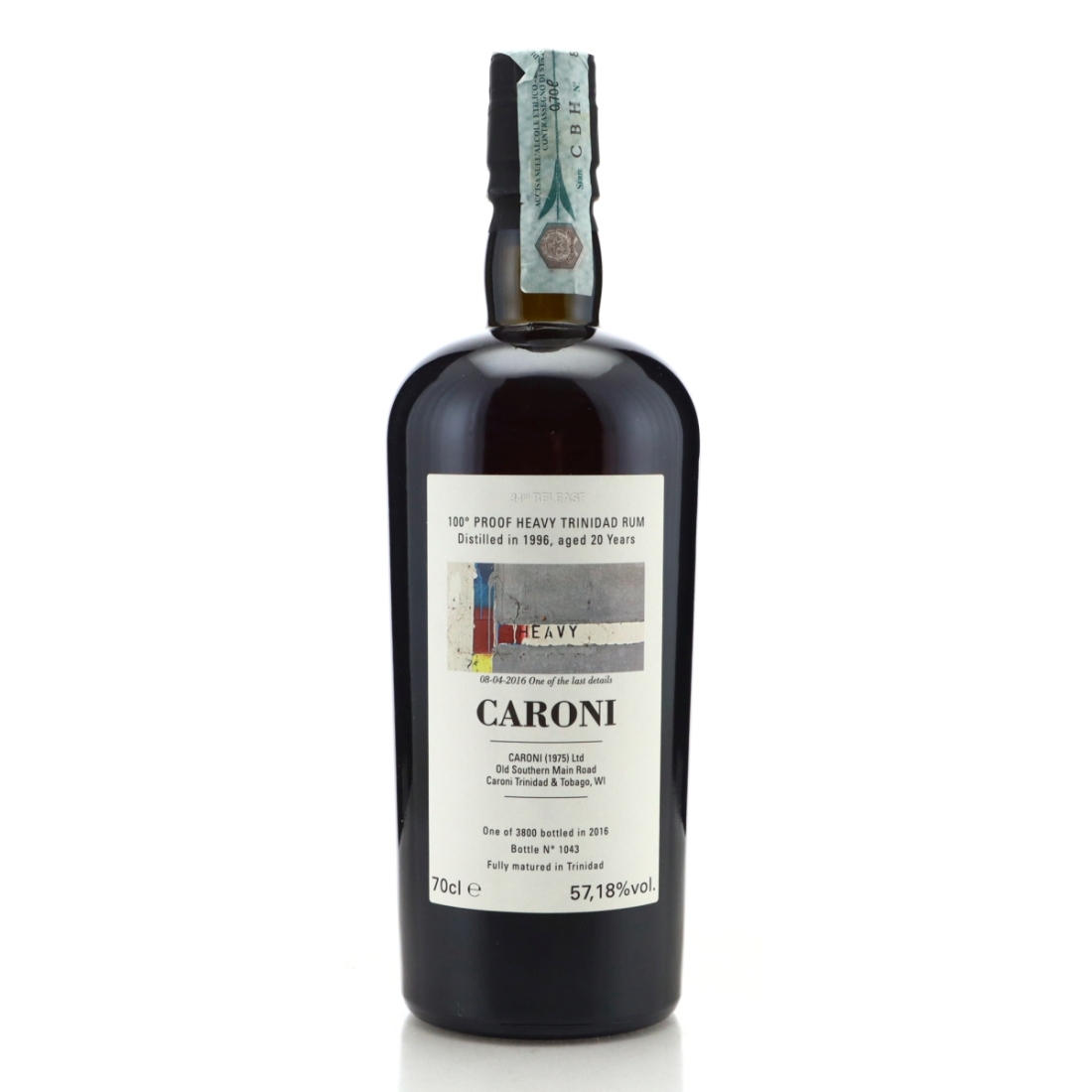 Image for Caroni 1996 100° Proof 20 Year Old Heavy