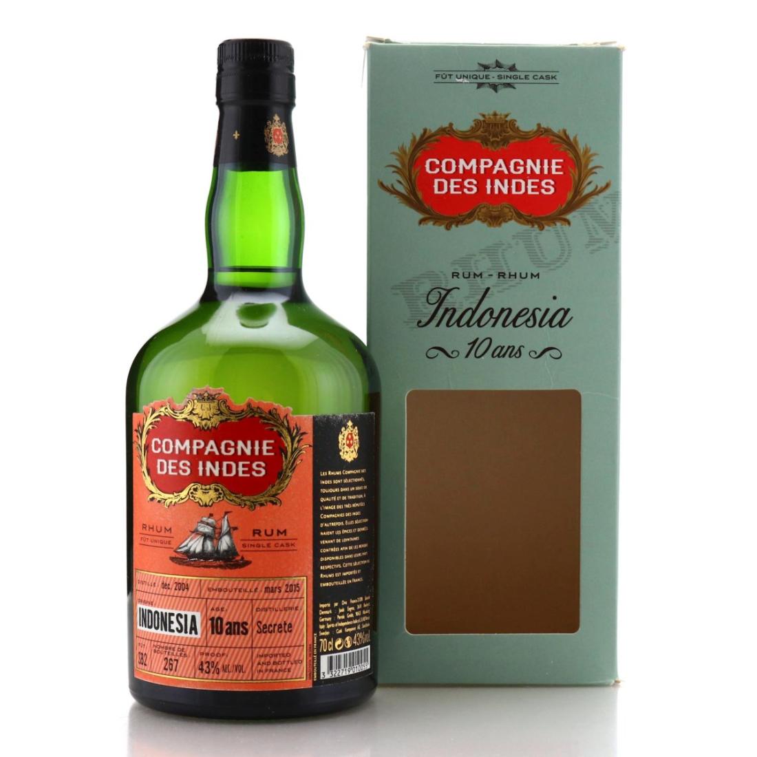 Image for Indonesia Rum 2004 Compagnie des Indes 10 Year Old