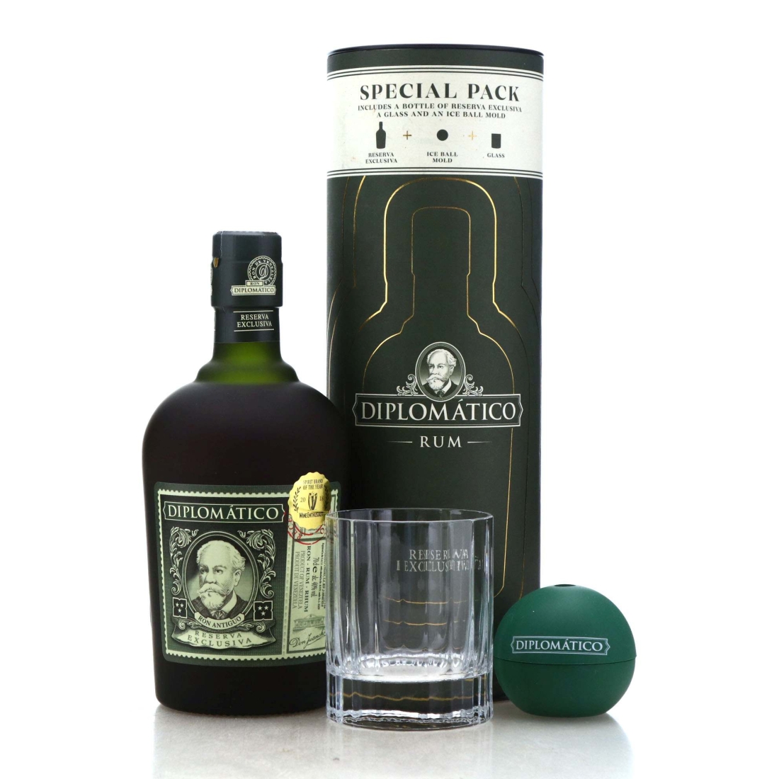 Image for Diplomatico Reserva Exclusiva Gift Set / with Glass and Ice Mold