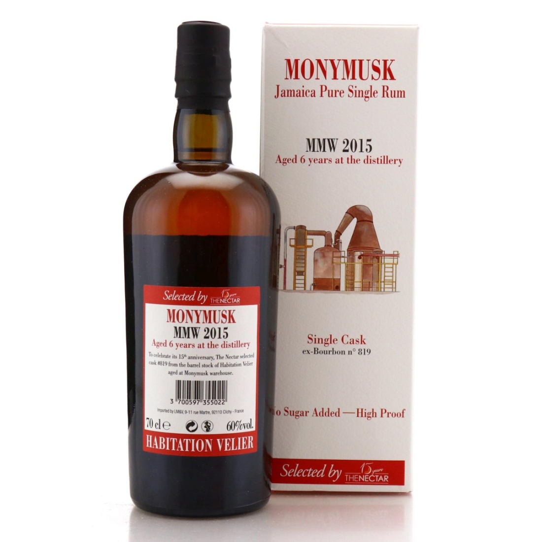 Image for Monymusk MMW 2015 Habitation Velier 6 Year Old Single Cask #819 15th Anniversary