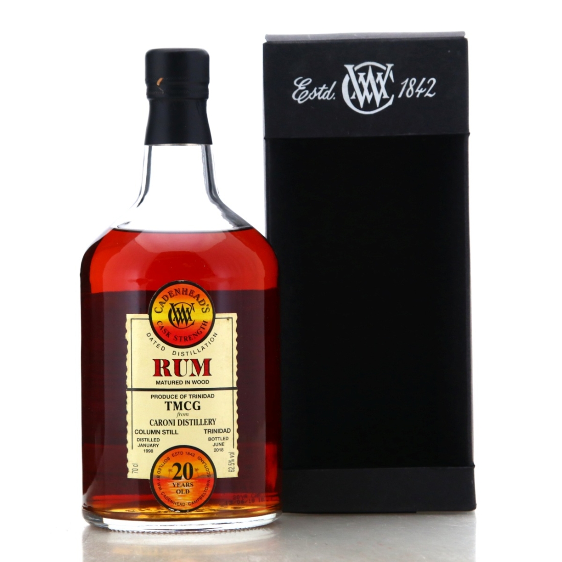 Image for Caroni TMCG 1998 Cadenhead's Dated Distillation 20 Year Old