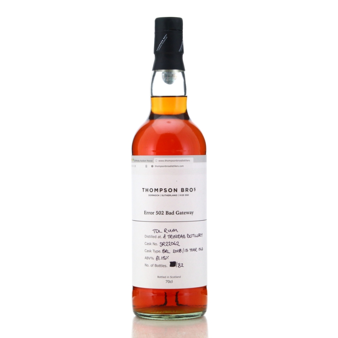 Image for Trinidad Distillers 2008 Thompson Bros 13 Year Old - Error 502 Bad Gateway