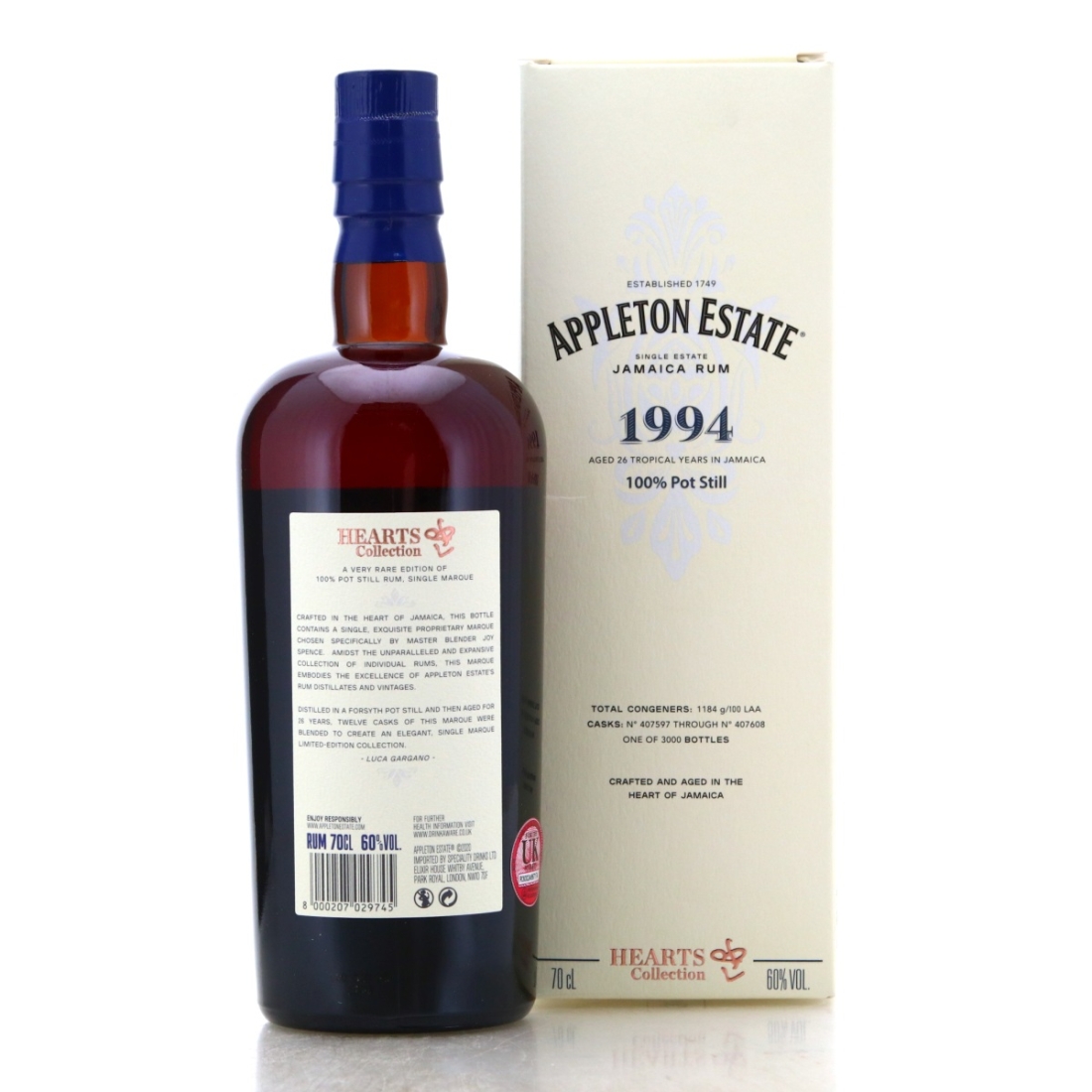 Image for Appleton Estate 1994 Hearts Collection 26 Year Old