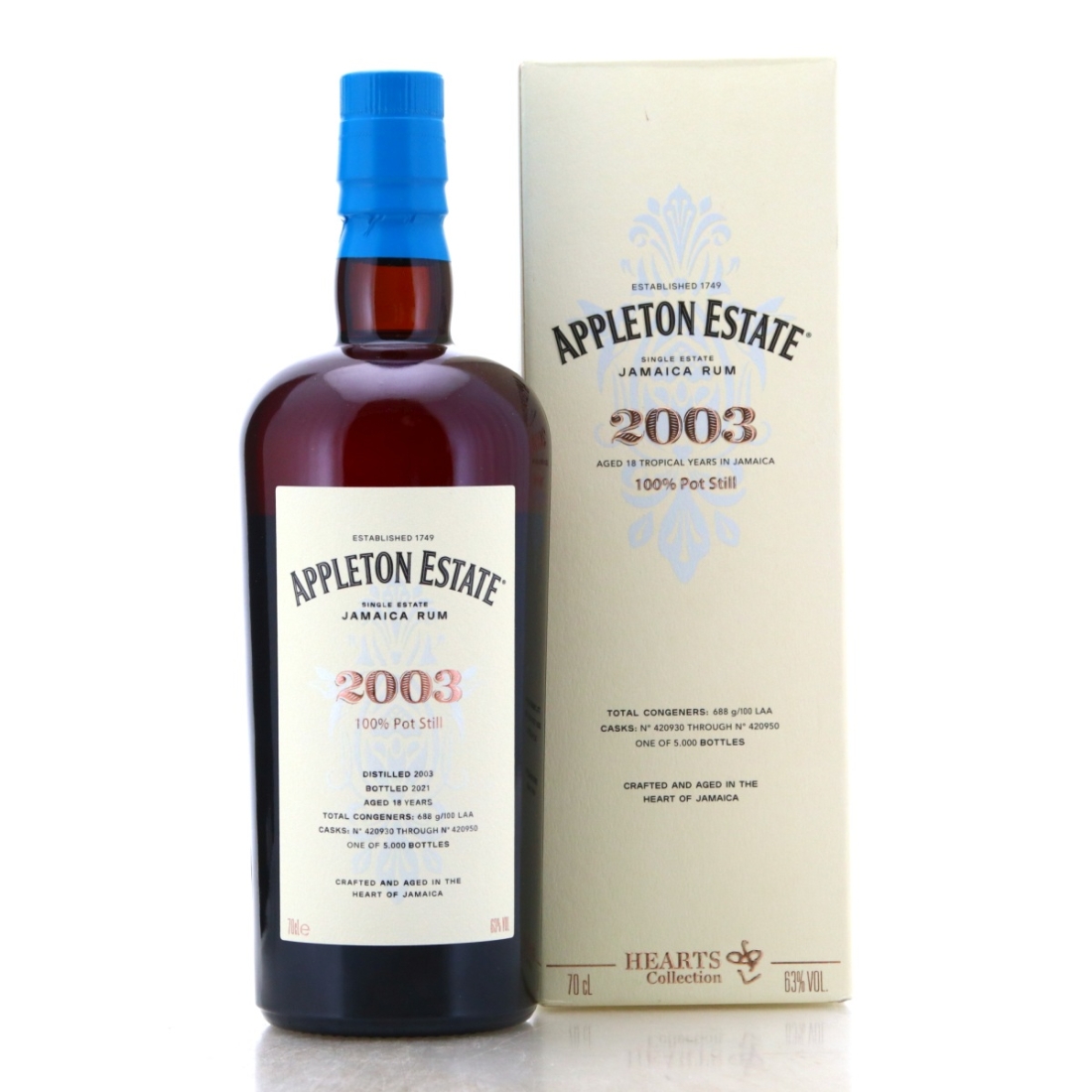 Image for Appleton Estate 2003 Hearts Collection 18 Year Old