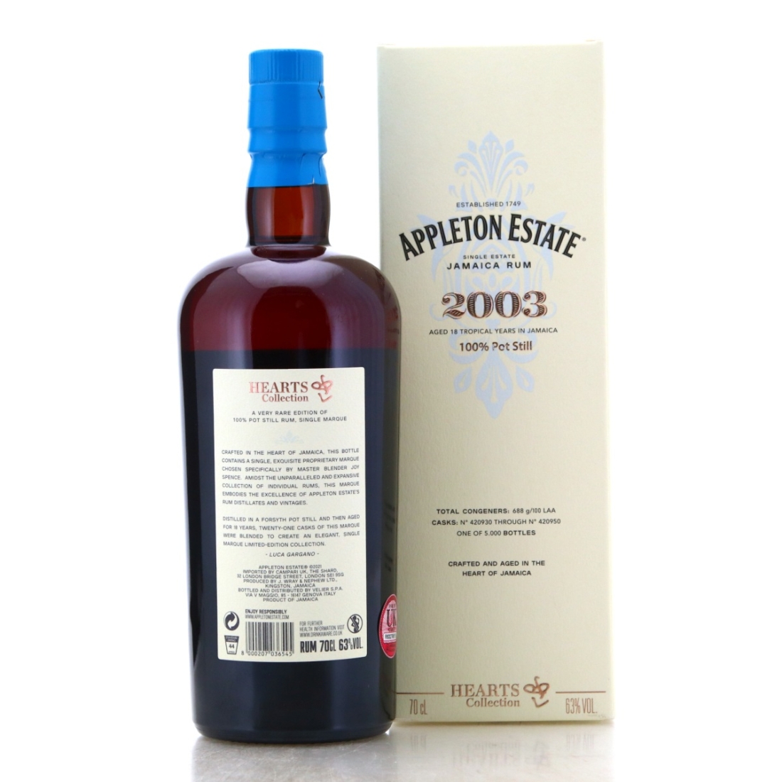Image for Appleton Estate 2003 Hearts Collection 18 Year Old