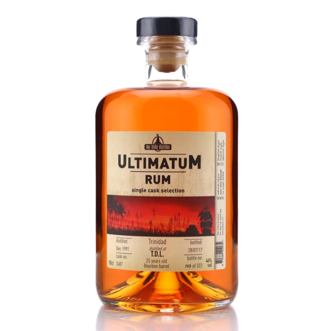 Image for Trinidad Distillers TDL 1991 Ultimatum Rum 25 Year Old 