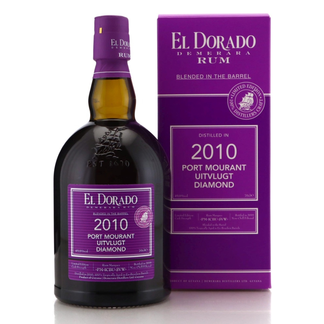 Image for Port Mourant, Uitvlugt & Diamond <PM>ICBU<SVW> 2010 El Dorado Blended in the Barrel