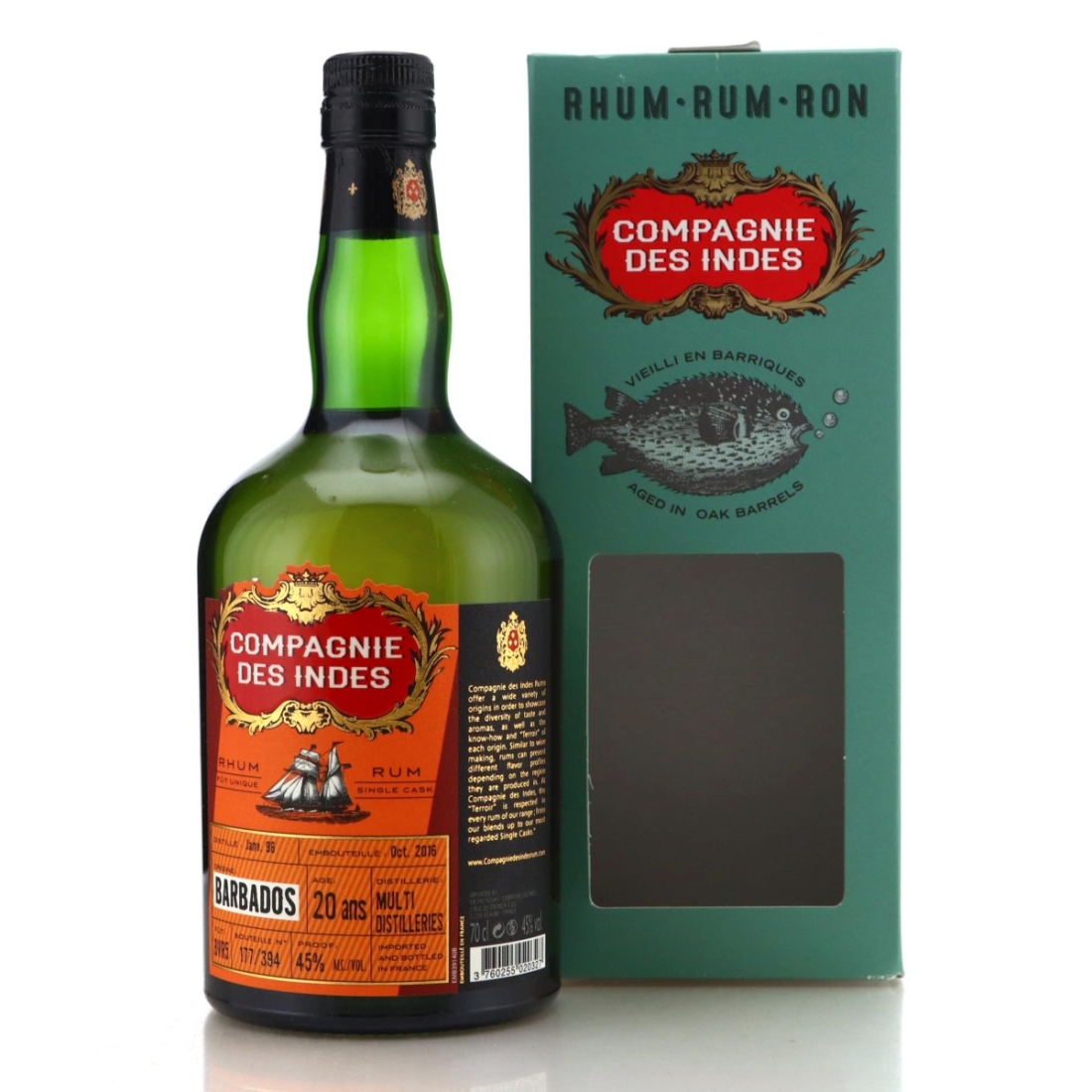 Image for Barbados Multi-Distilleries 1996 20 Year Old