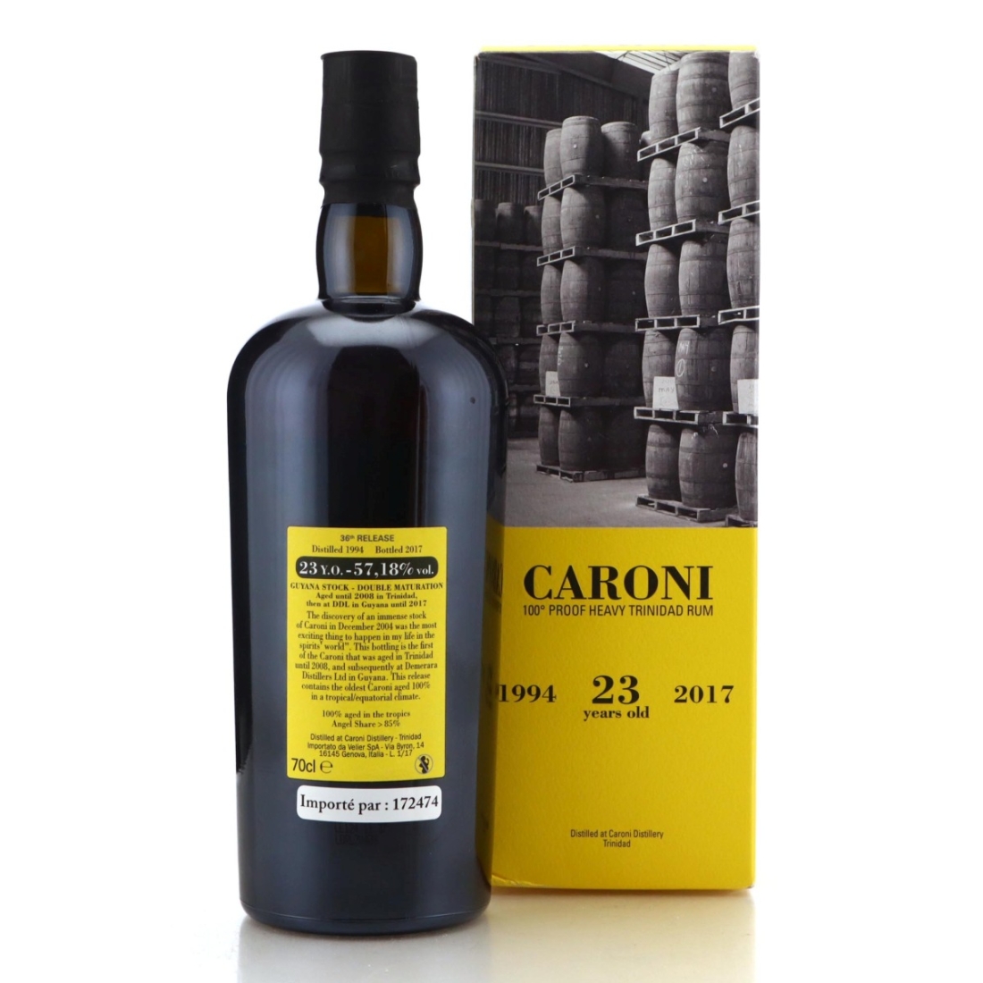 Image for Caroni 1994 100° Proof 23 Year Old Heavy - Guyana Stock