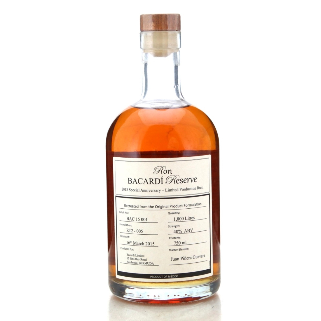 Image for Bacardi Reserve 2015 Special Anniversary
