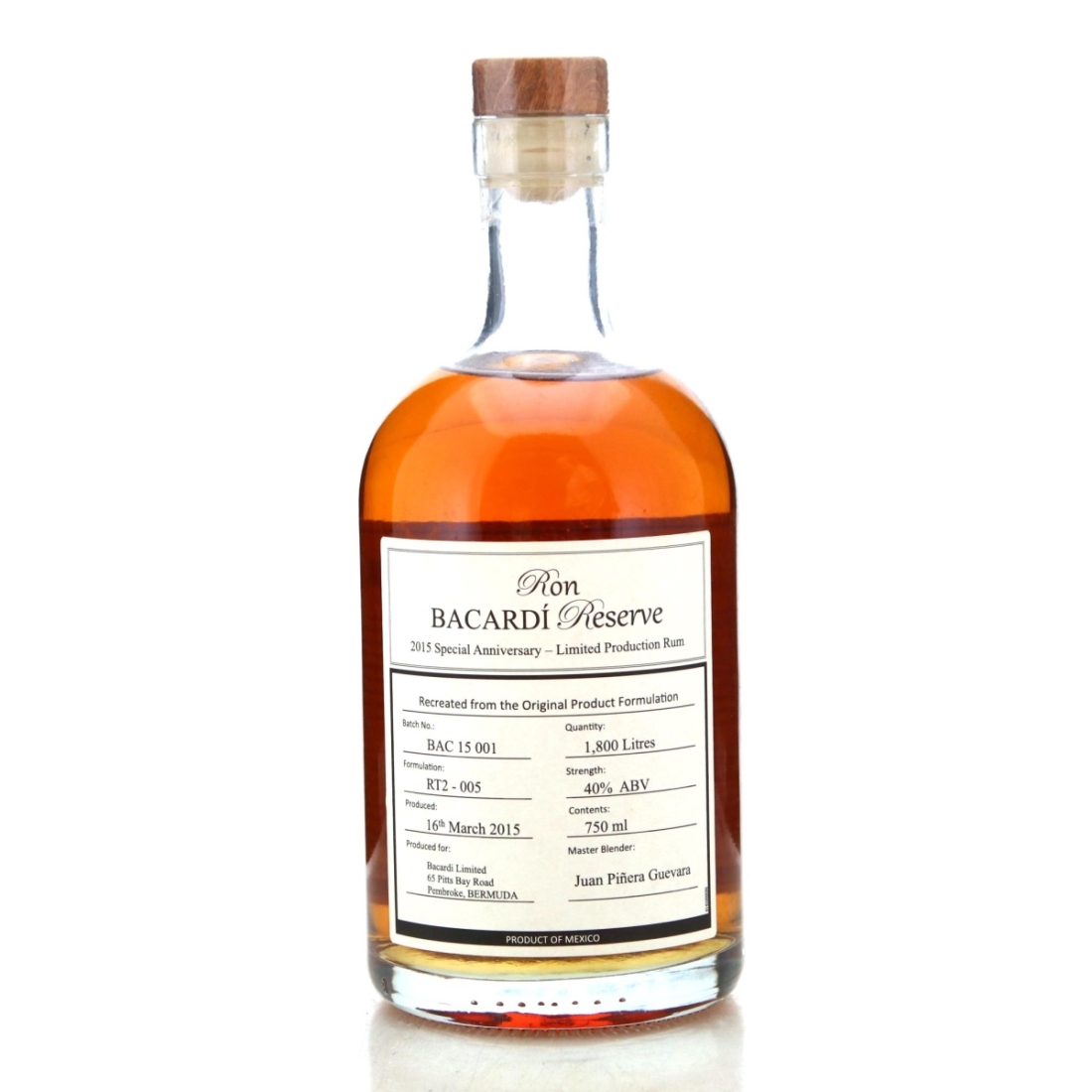 Image for Bacardi Reserve 2015 Special Anniversary