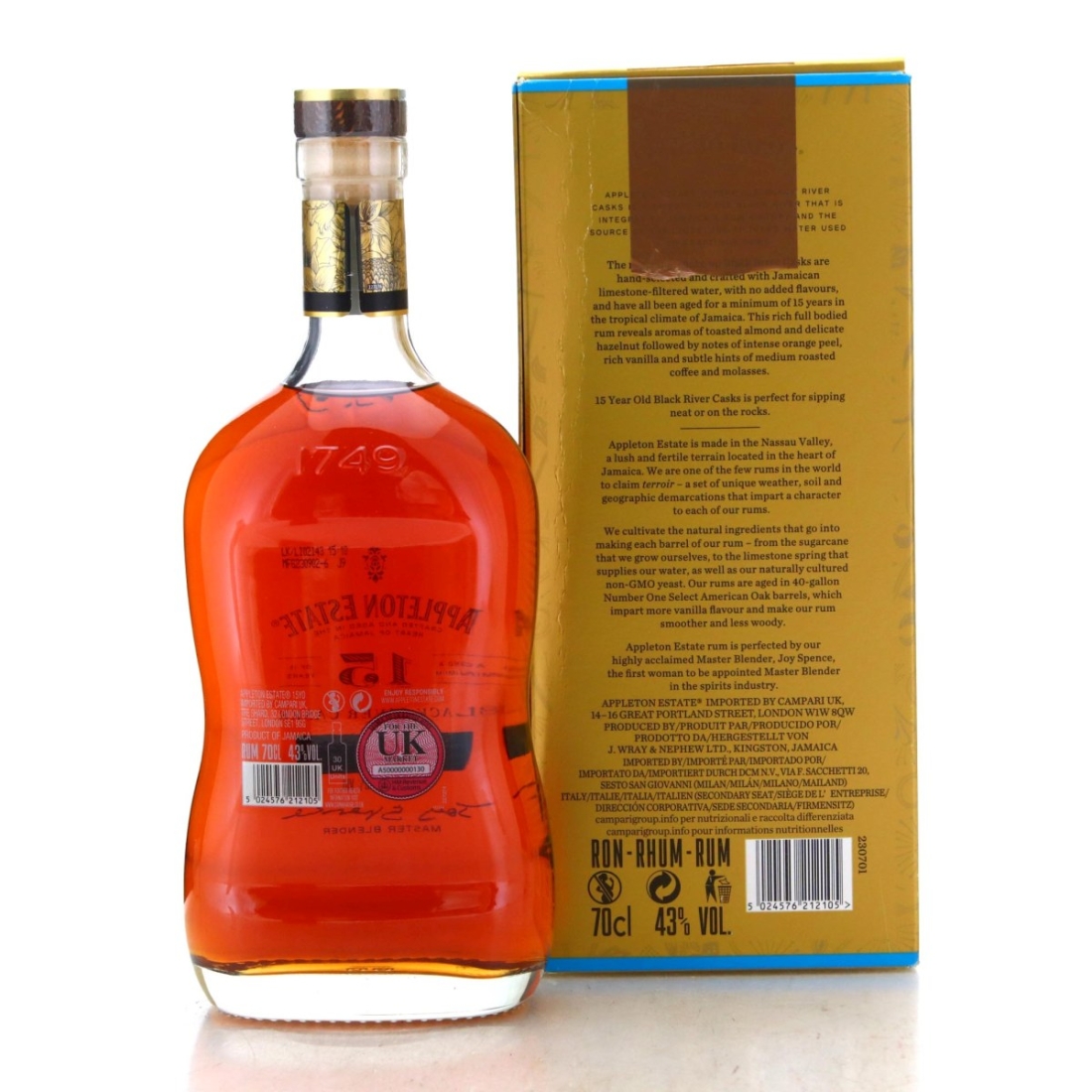 Image for Appleton Estate Black River Casks 15 Year Old