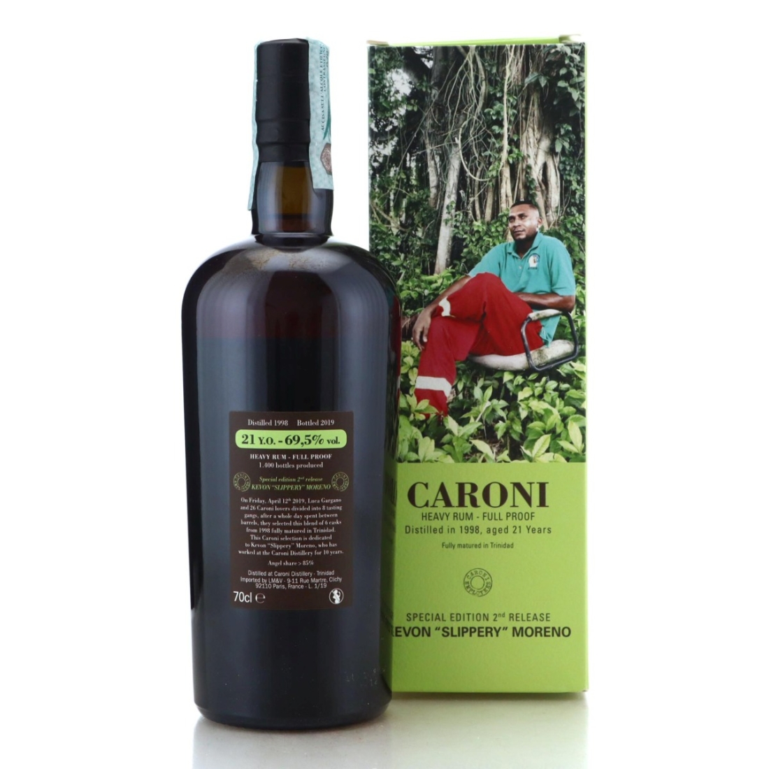 Image for Caroni 1998 Full Proof 21 Year Old Heavy - Kevon "Slippery" Moreno