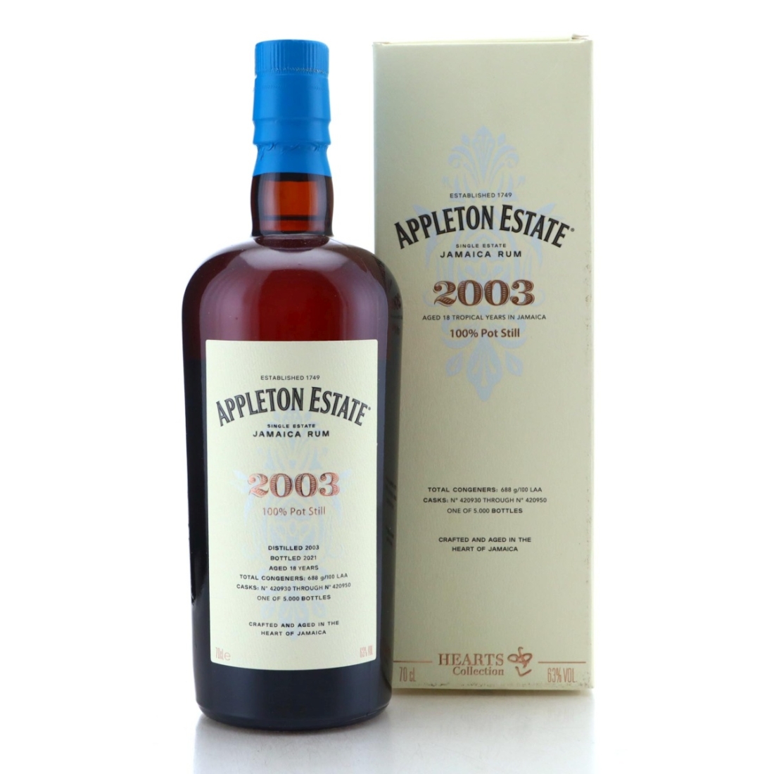 Image for Appleton Estate 2003 Hearts Collection 18 Year Old