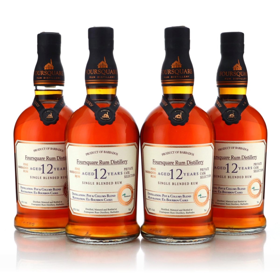 Image for Foursquare Private Cask Selection 12 Year Old x 4