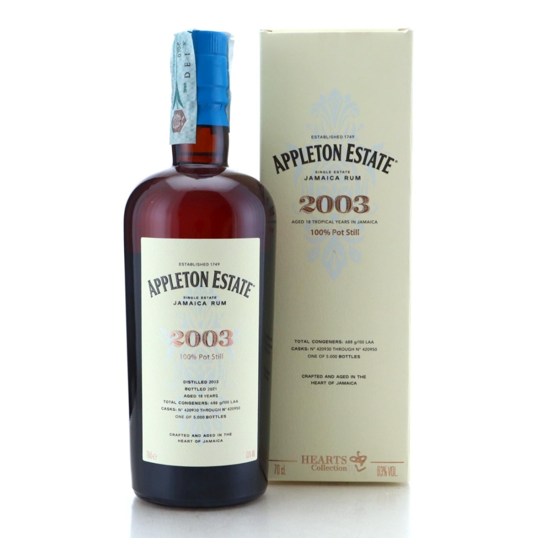 Image for Appleton Estate 2003 Hearts Collection 18 Year Old