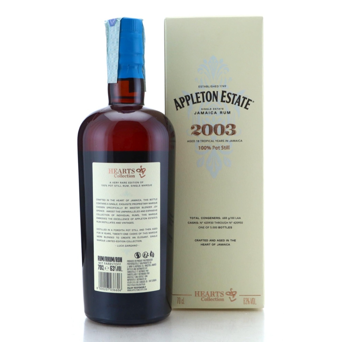 Image for Appleton Estate 2003 Hearts Collection 18 Year Old