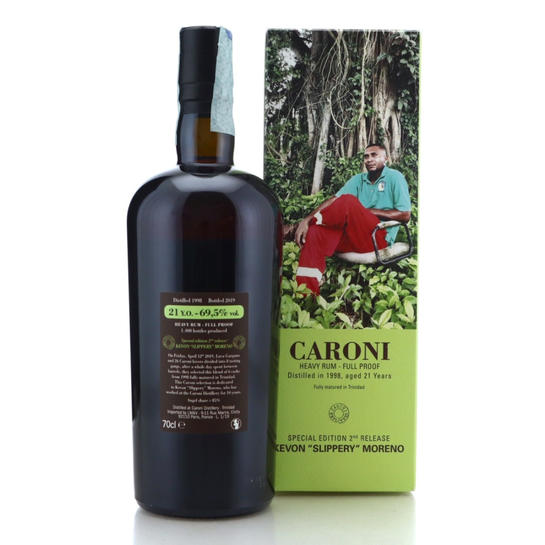Image for Caroni 1998 Full Proof 21 Year Old Heavy - Kevon "Slippery" Moreno