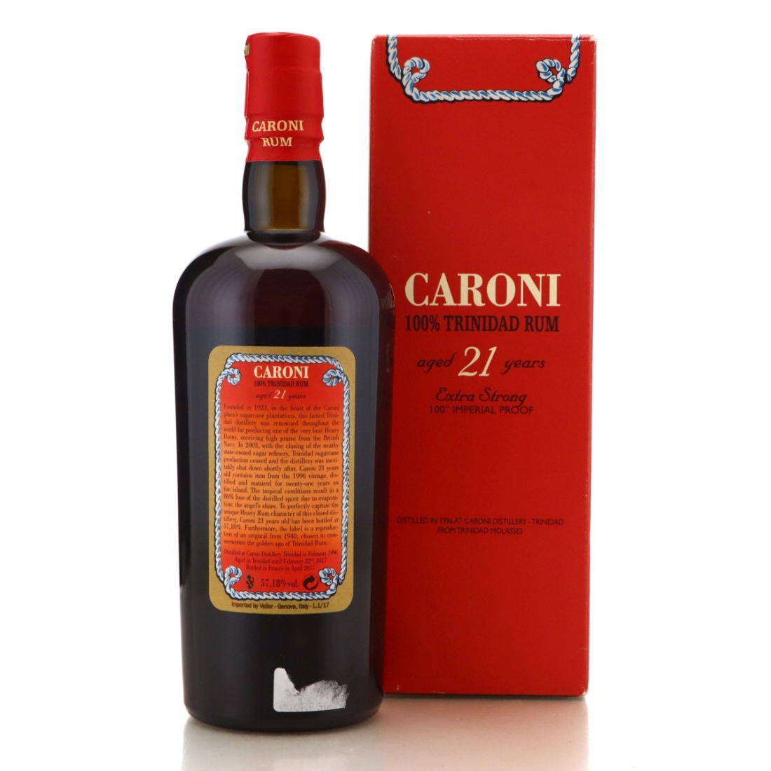 Image for Caroni 1996 100% Trinidad Rum 21 Year Old