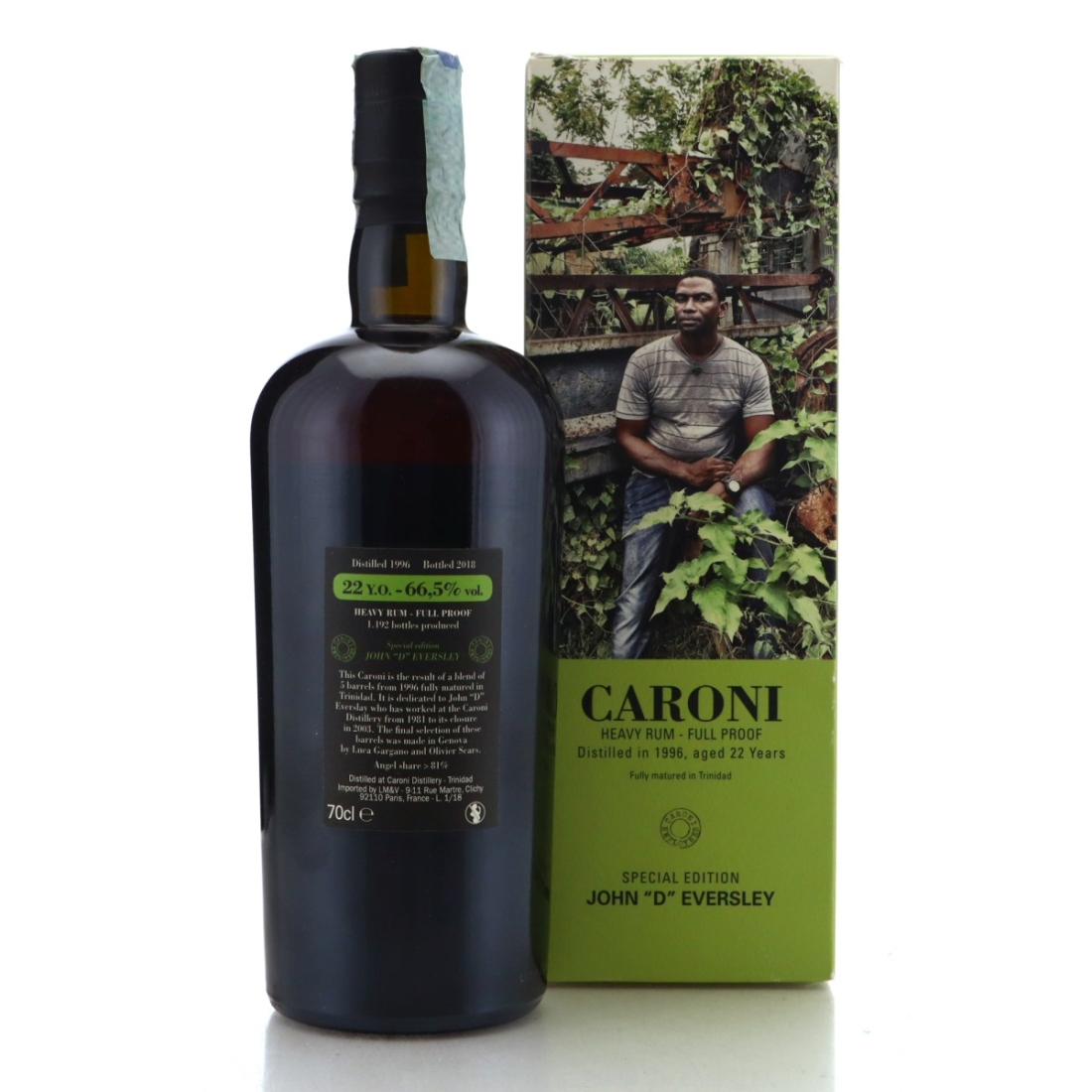Image for Caroni 1996 Full Proof 22 Year Old Heavy - John "D" Eversley