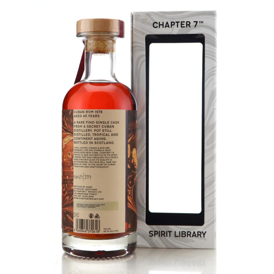 Image for Cuban Rum 1978 Spirit Library 45 Year Old - Volume I
