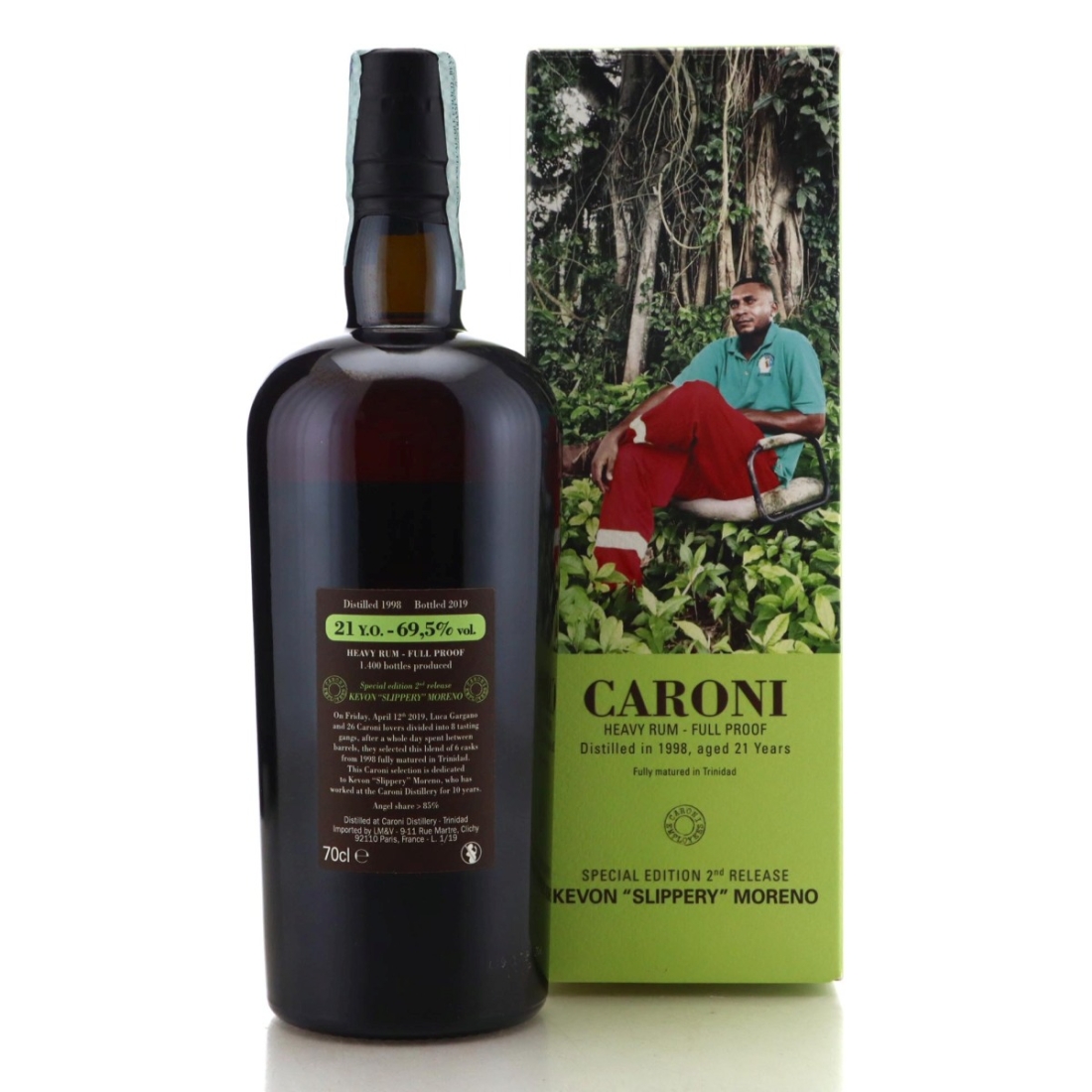 Image for Caroni 1998 Full Proof 21 Year Old Heavy - Kevon "Slippery" Moreno