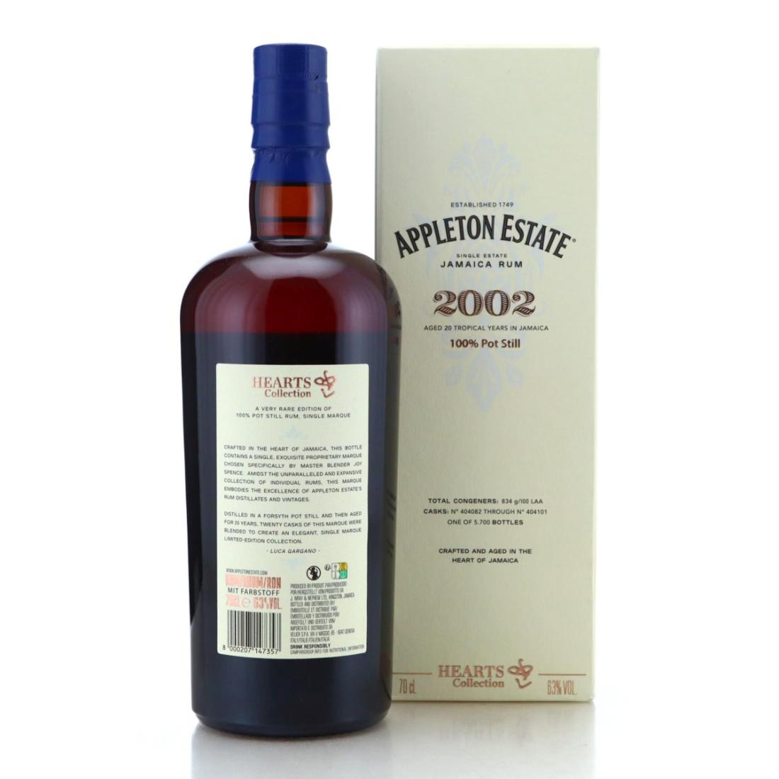 Image for Appleton Estate 2002 Hearts Collection 20 Year Old