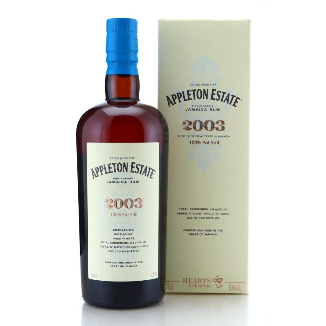 Image for Appleton Estate 2003 Hearts Collection 18 Year Old