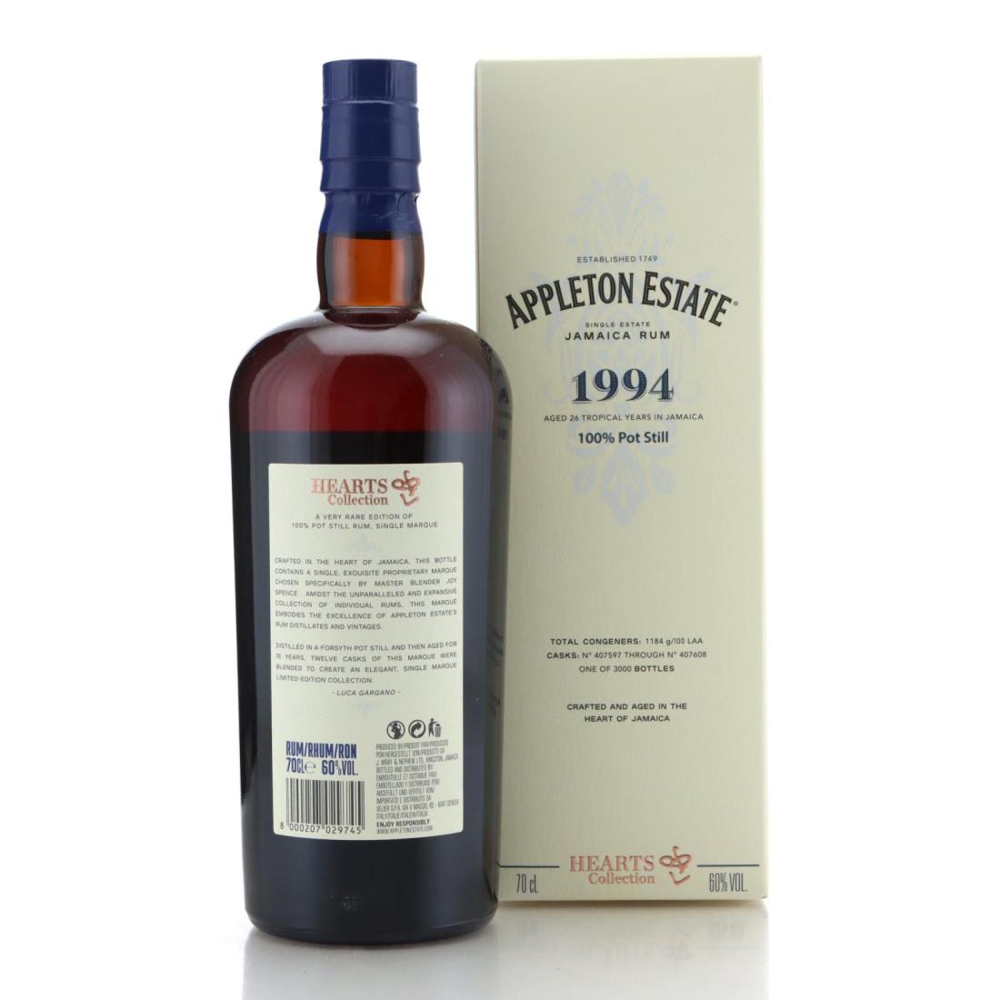 Image for Appleton Estate 1994 Hearts Collection 26 Year Old