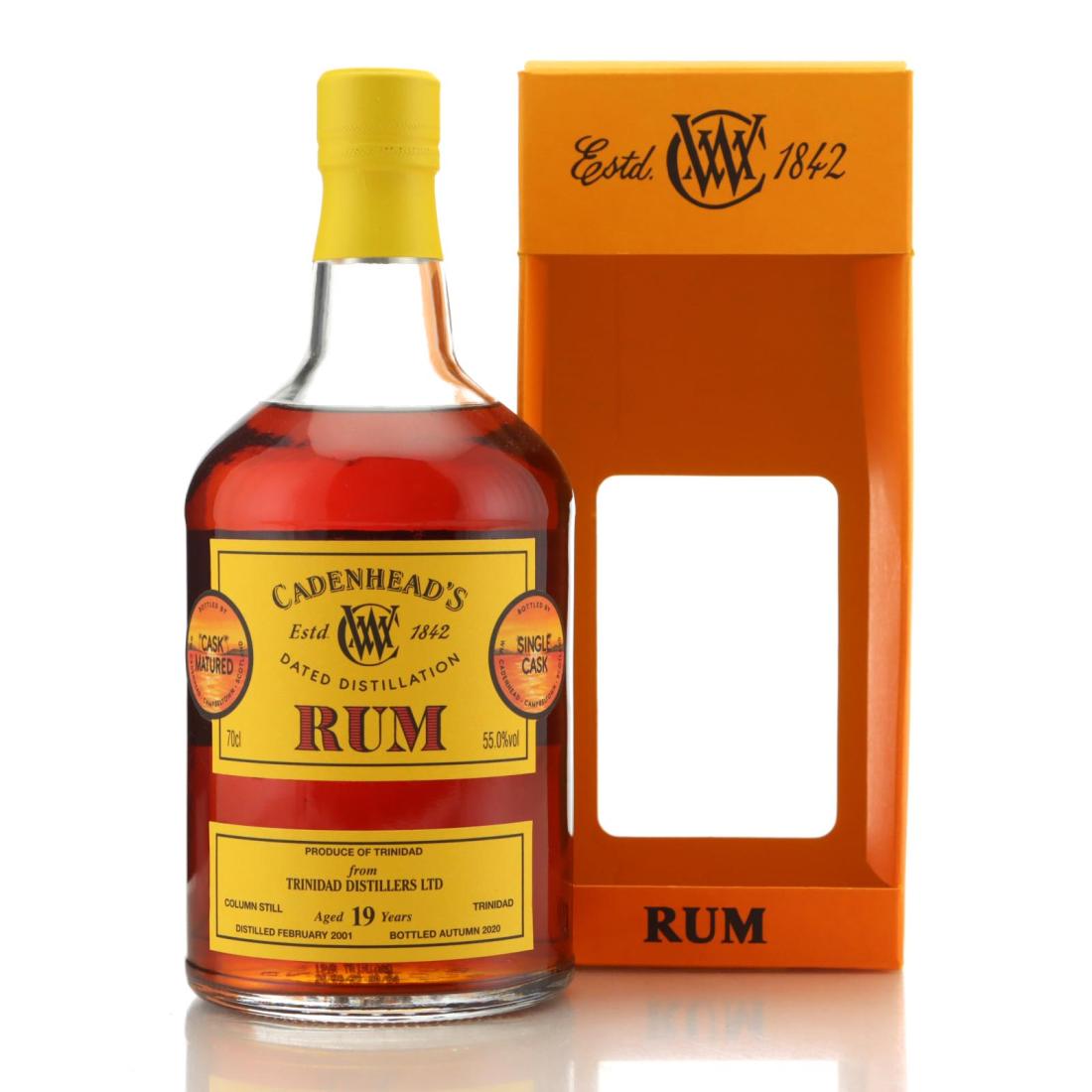 Image for Trinidad Distillers 2001 Cadenhead's Dated Distillation 19 Year Old