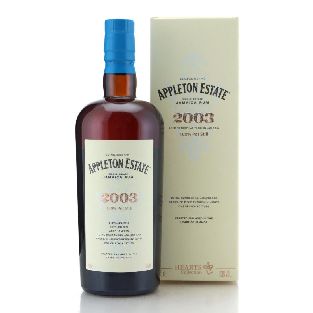 Image for Appleton Estate 2003 Hearts Collection 18 Year Old