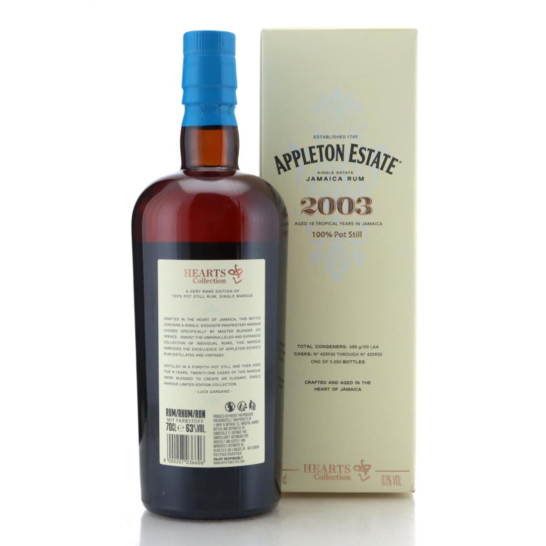 Image for Appleton Estate 2003 Hearts Collection 18 Year Old