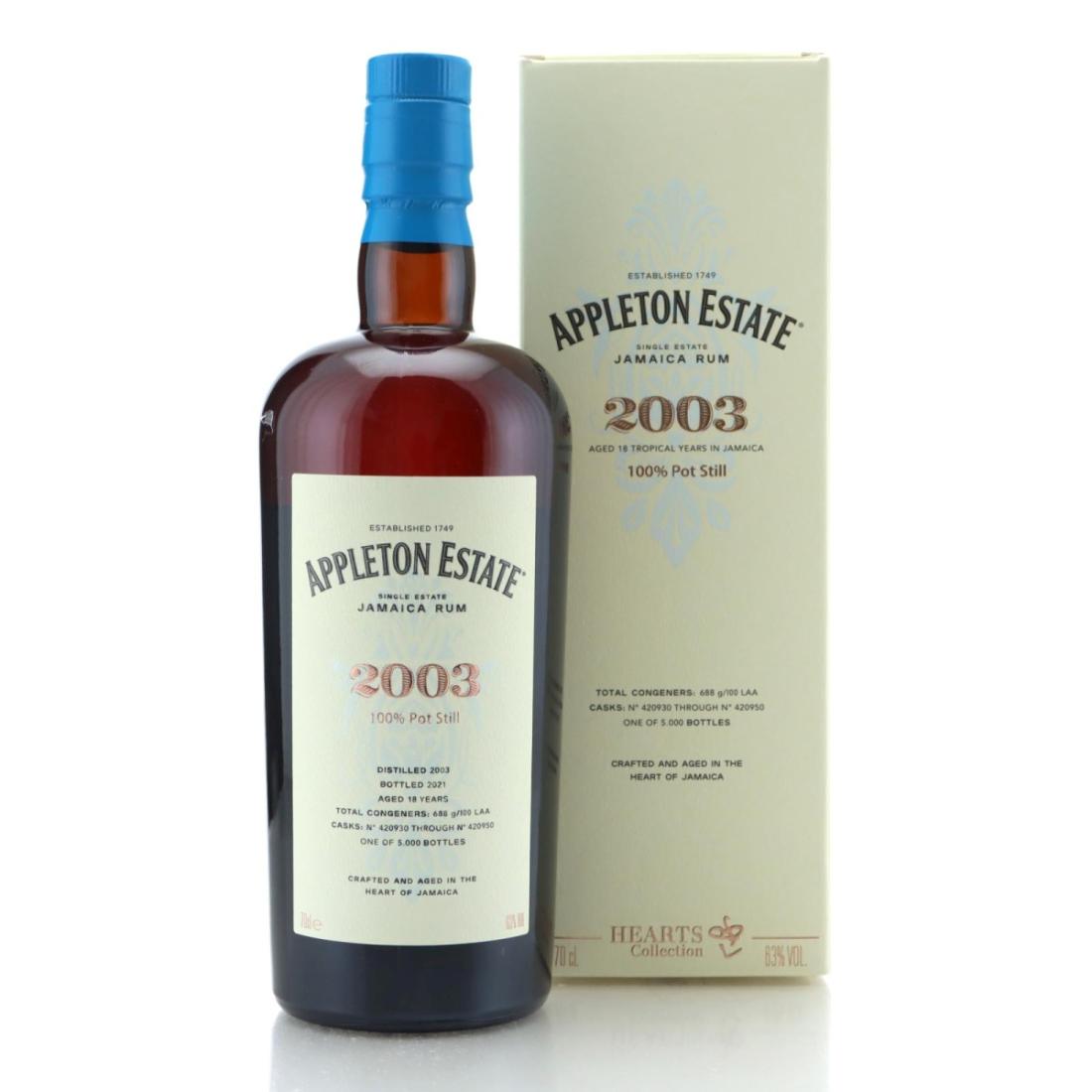 Image for Appleton Estate 2003 Hearts Collection 18 Year Old