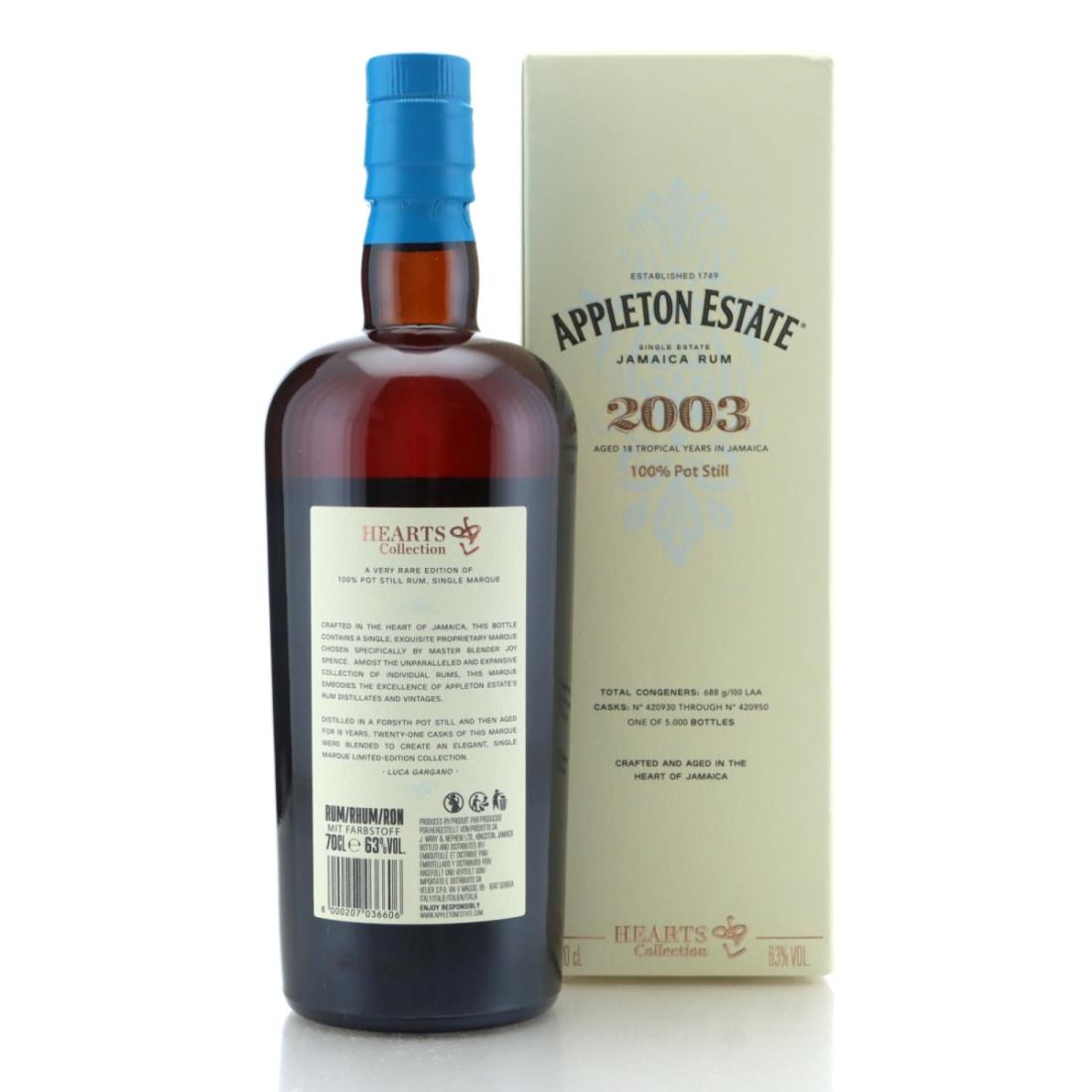 Image for Appleton Estate 2003 Hearts Collection 18 Year Old