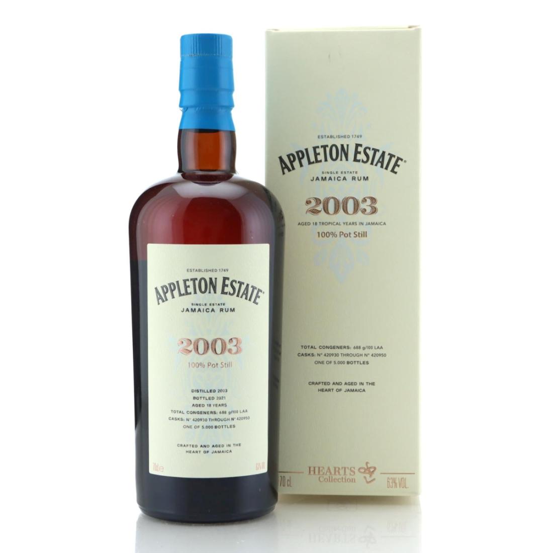 Image for Appleton Estate 2003 Hearts Collection 18 Year Old