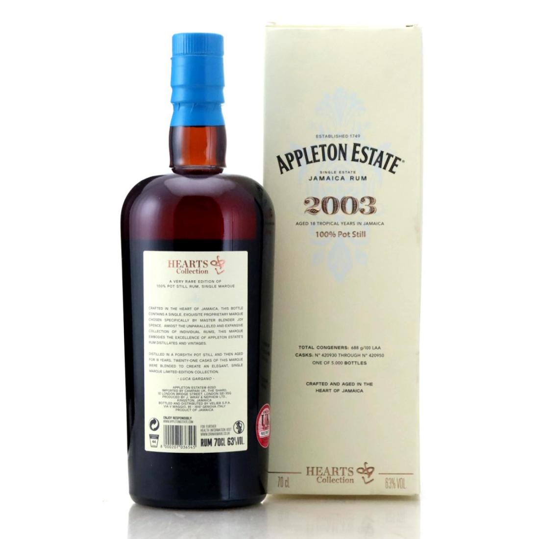 Image for Appleton Estate 2003 Hearts Collection 18 Year Old