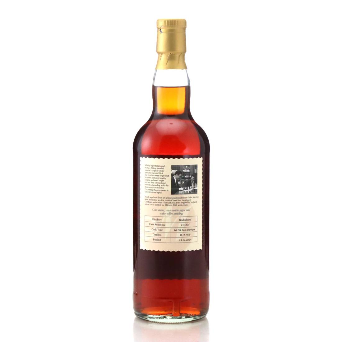 Image for Cuba Rum 1978 Milroy's 45 Year Old