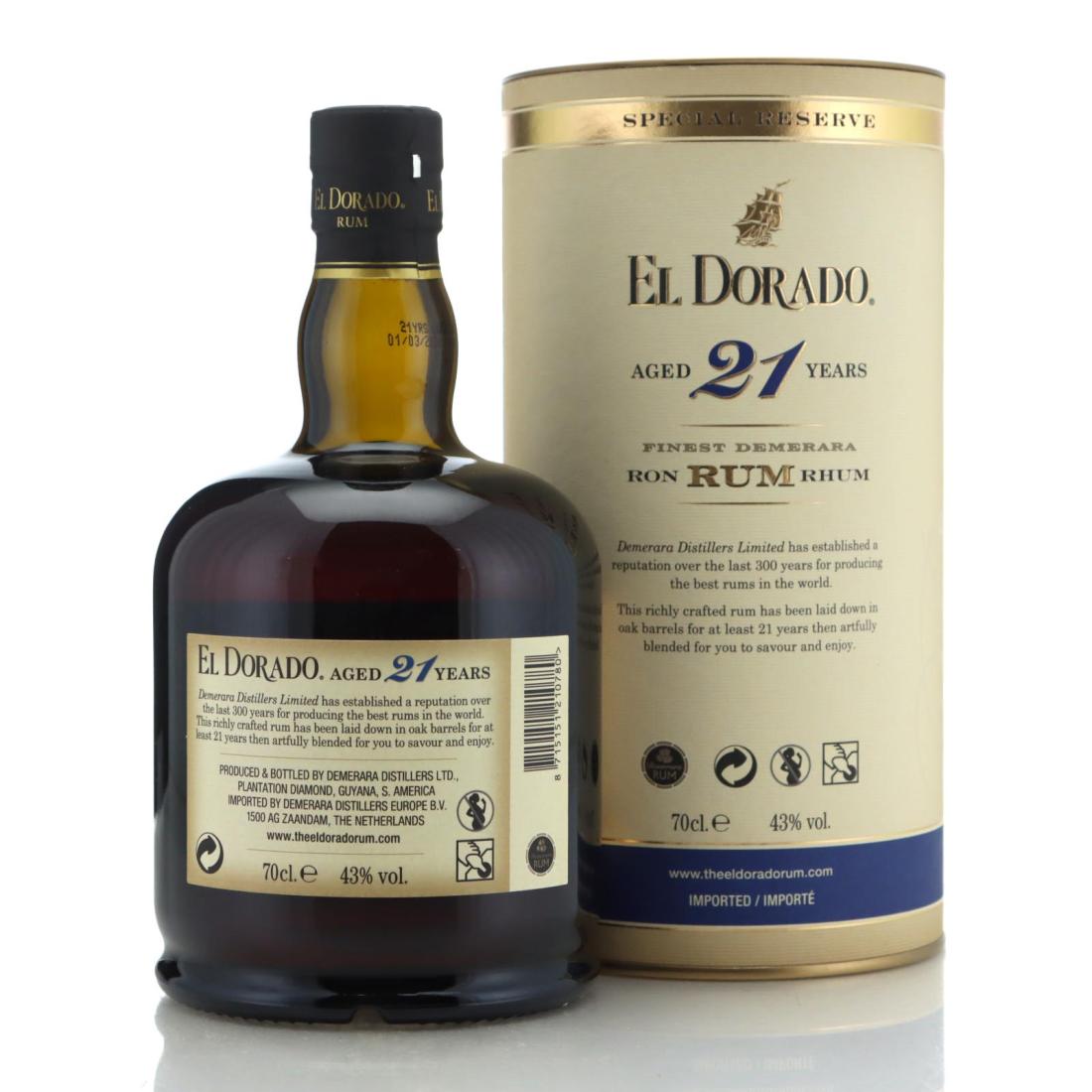 Image for El Dorado Special Reserve 21 Year Old