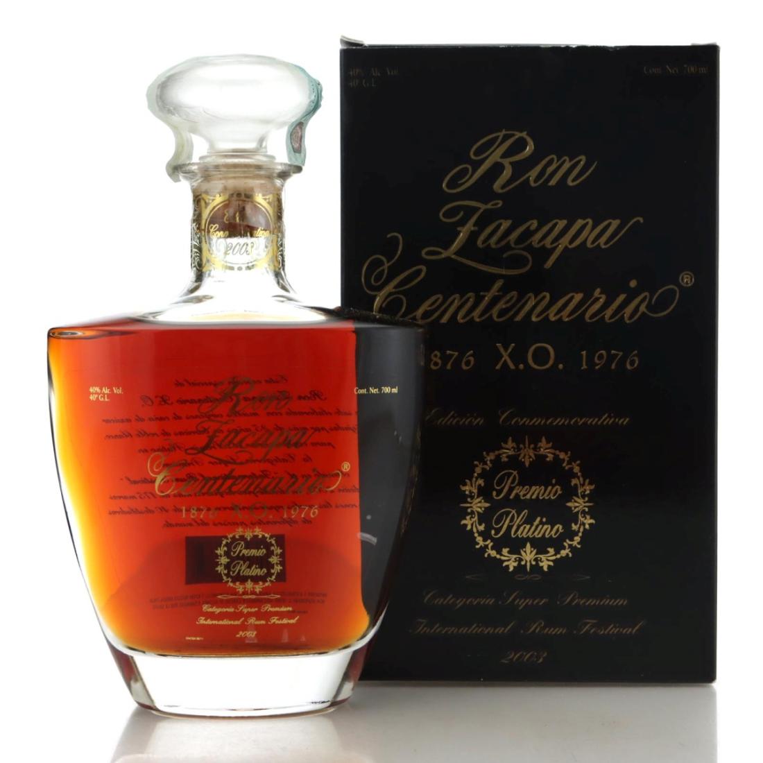 Image for Ron Zacapa Centenario XO Premio Platino Edicion Conmemorativa 2003