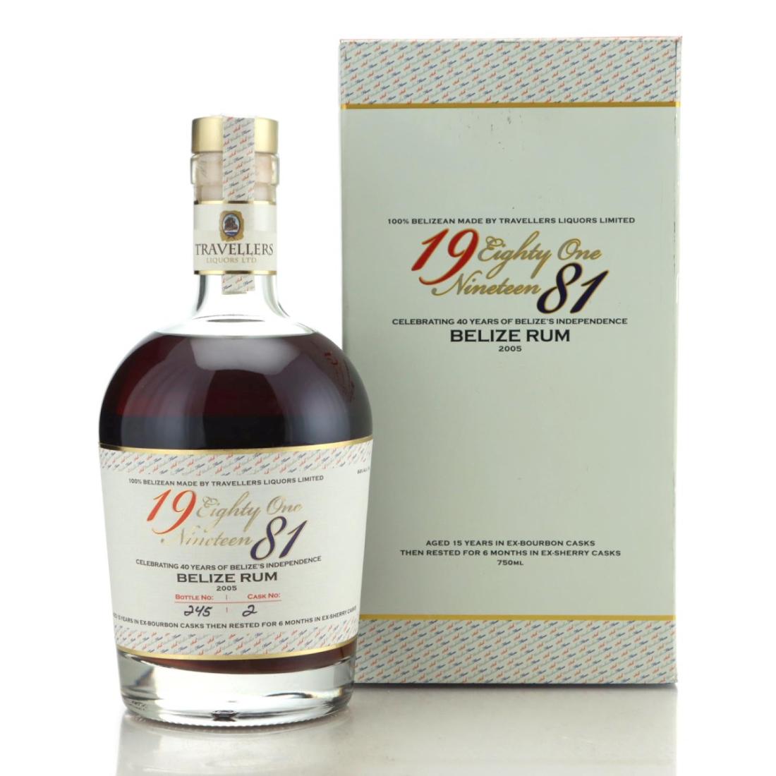 Image for Travellers 2005 Nineteen Eighty One 15 Year Old - Celebrating 40 Years of Belize's Independence