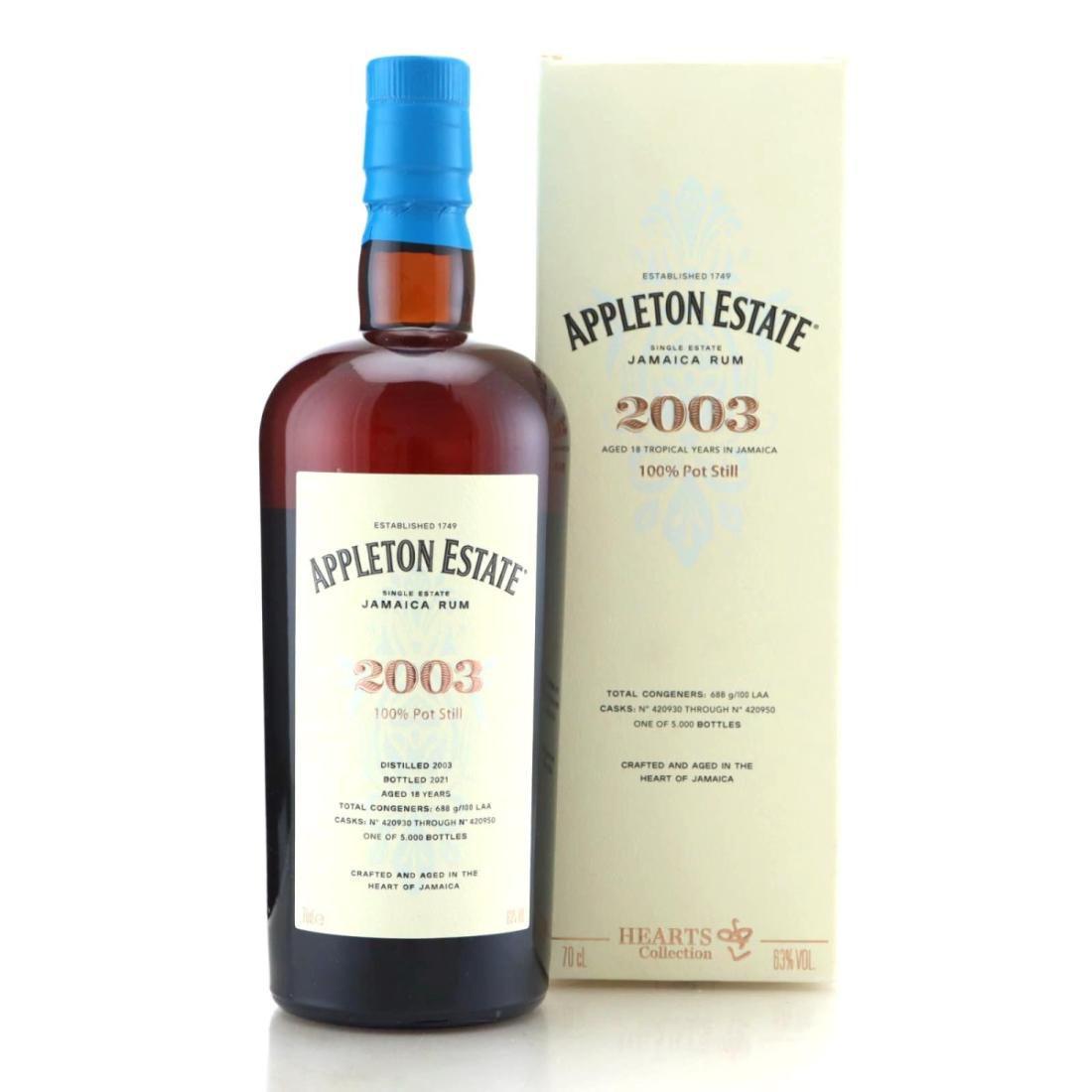 Image for Appleton Estate 2003 Hearts Collection 18 Year Old
