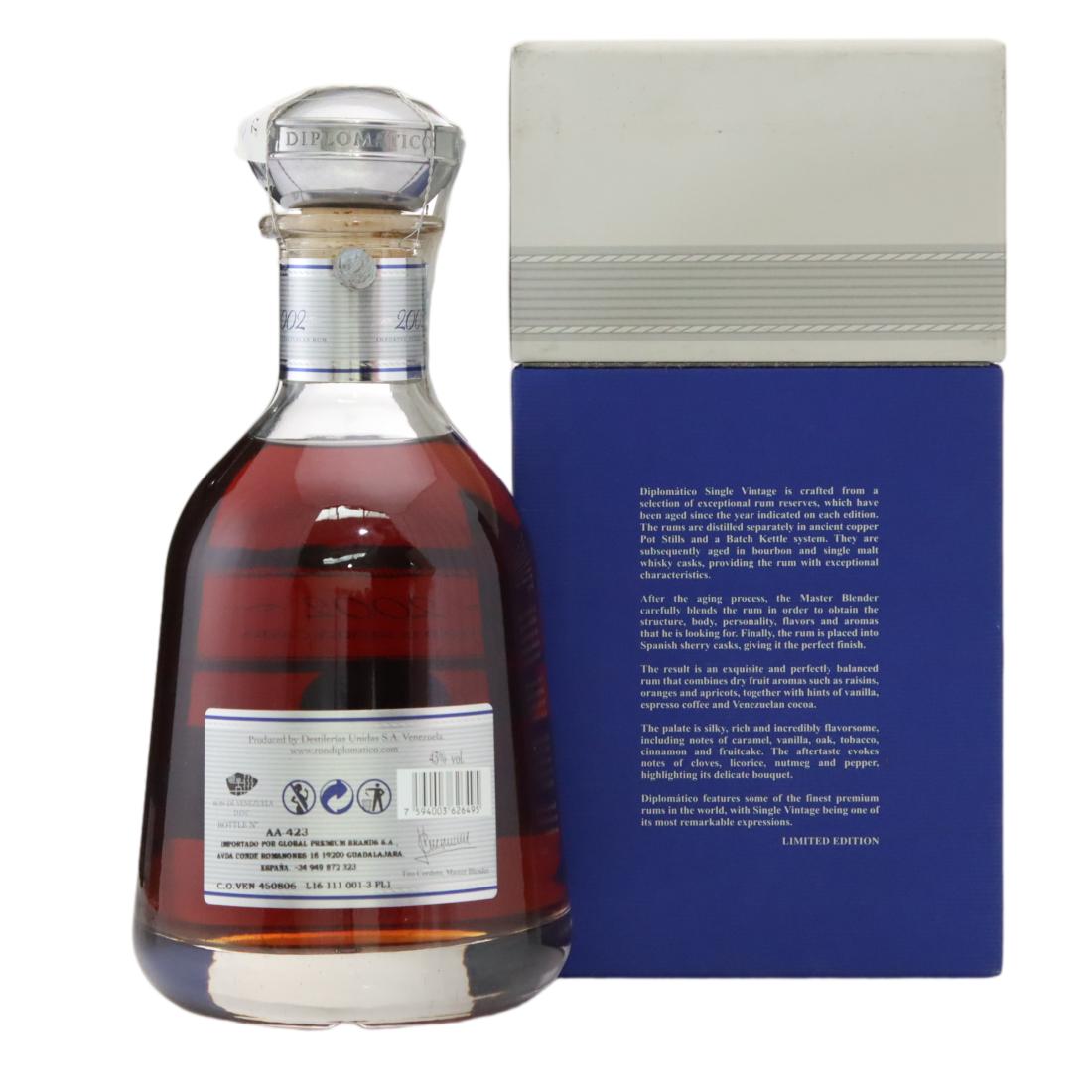 Diplomático 2002 Single Vintage
