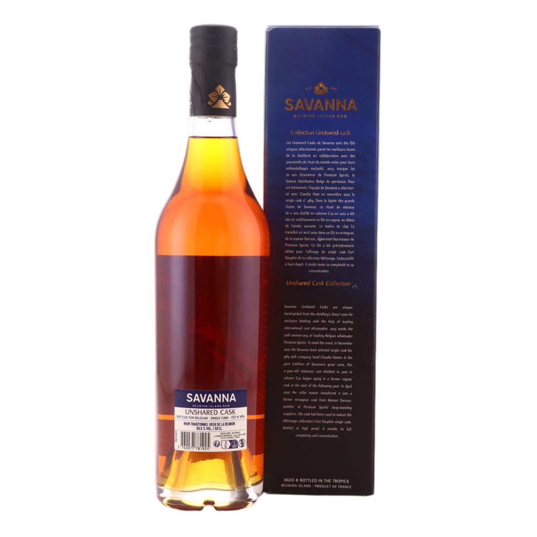 Savanna 2010 Unshared Cask 11 Year Old Rhum Traditionnel